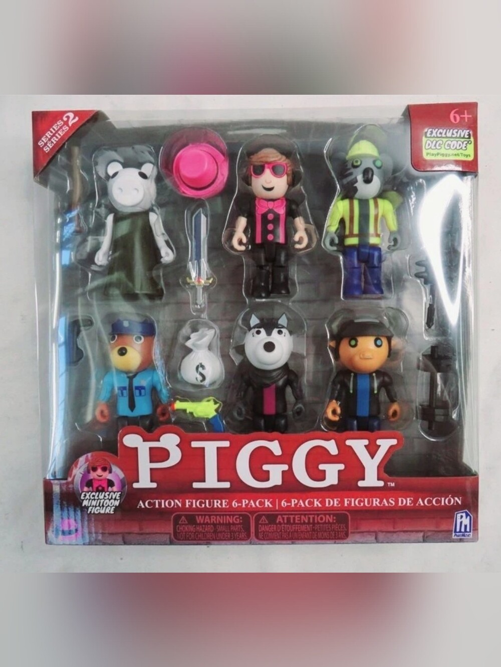 Piggy Series 2 Action Figure 6-Pack PhatMojo Roblox Exclusive MiniToon DLC Code